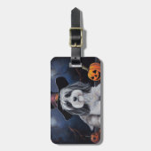 Étiquette À Bagage Halloween Citrouilles Havanais effraie (Devant Vertical)