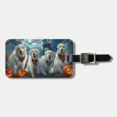 Étiquette À Bagage Halloween Éffrayant (Devant horizontal)