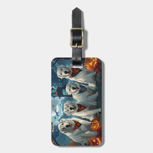 Étiquette À Bagage Halloween Éffrayant (Devant Vertical)