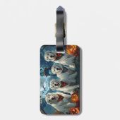 Étiquette À Bagage Halloween Éffrayant (Dos Vertical)