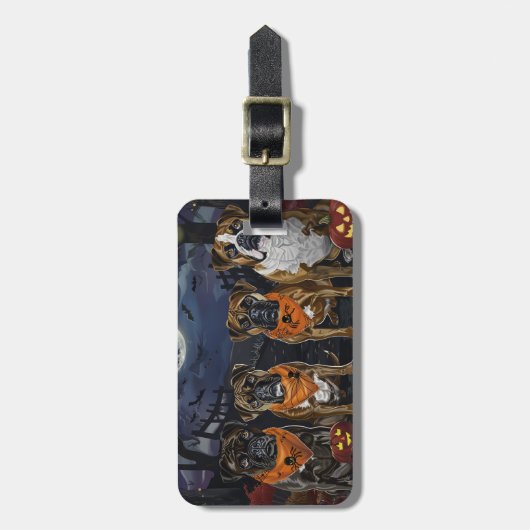 Étiquette À Bagage Halloween Éffrayant (Devant Vertical)