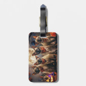 Étiquette À Bagage Halloween Éffrayant de chats de Siamese (Dos Vertical)