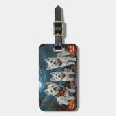 Étiquette À Bagage Halloween Éffrayant West Highland (Devant Vertical)