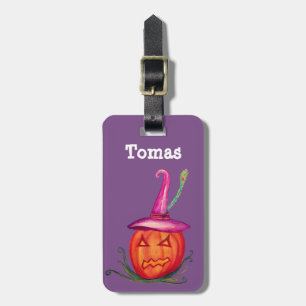 Étiquette À Bagage Halloween Nom Bagages Tags pour Enfants