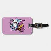 Étiquette À Bagage Halloween Tabby Cat – Witch Hat & Potion Art (Devant horizontal)