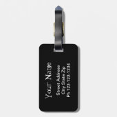 Étiquette À Bagage Halloween Whimsy Dancing Skeletons Purple Top Chap (Dos Vertical)