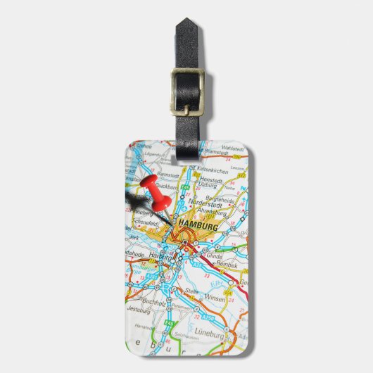 Étiquette À Bagage Hambourg, Allemagne (Devant Vertical)