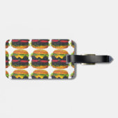 Étiquette À Bagage Hamburger de luxe double au fromage (Dos horizontal)