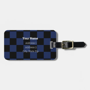 Étiquette À Bagage HAMbyWG Checker Design Bagage ou étiquette de sac