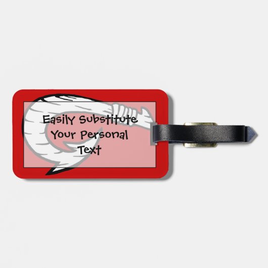 Étiquette À Bagage Hameçon hawaïen tribal (Dos horizontal)