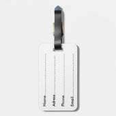 Étiquette À Bagage Hamsa Fatma Main Psychedelic Art (Dos Vertical)