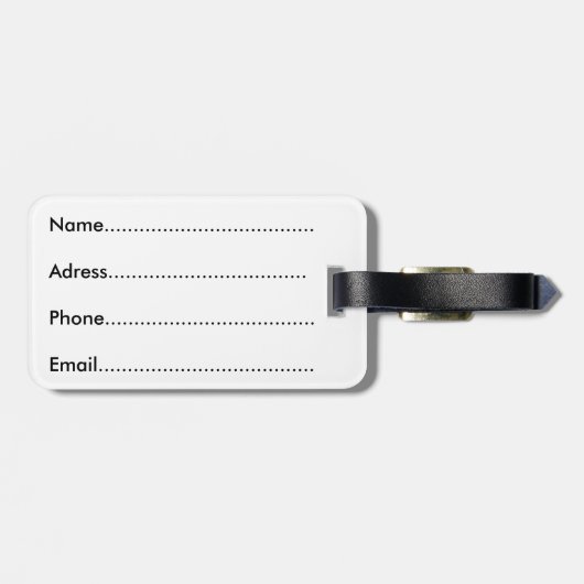 Étiquette À Bagage Hamsa Fatma Main Psychedelic Art (Dos horizontal)