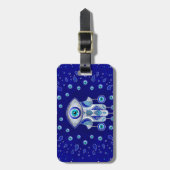 Étiquette À Bagage Hamsa Hand-Evil Eye Amulet (Devant Vertical)