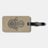 Étiquette À Bagage HAMSA Main de Fatima symbole amulet (Dos horizontal)