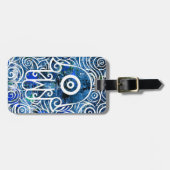 Étiquette À Bagage Hamsa Swirls (Devant horizontal)