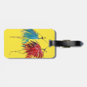 Étiquette À Bagage Happy Dance Acrylic Luggage Tag (Dos horizontal)