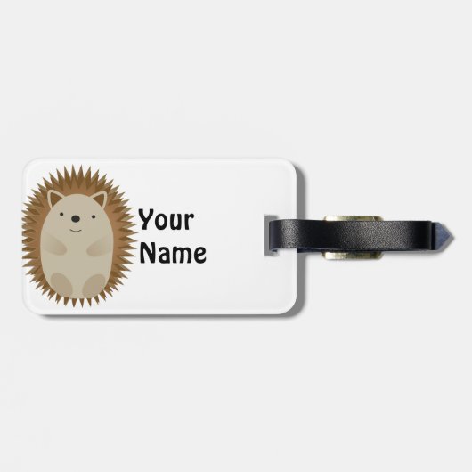 Étiquette À Bagage Happy Hedgehog (Dos horizontal)