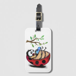 Étiquette À Bagage Happy Little Ladybug avec téléphone - Dessin de de