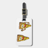 Étiquette À Bagage Happy Mushroom Pizza Slices (Devant Vertical)