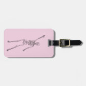 Étiquette À Bagage Happy Skeleton Personalized (Devant horizontal)