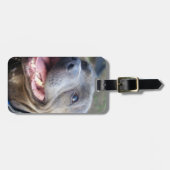 Étiquette À Bagage Happy Staffordshire Bull Terrier, (Devant horizontal)