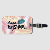 Étiquette À Bagage "Hare Krishna" Peacock Feather Hindu (Devant Horizontal)
