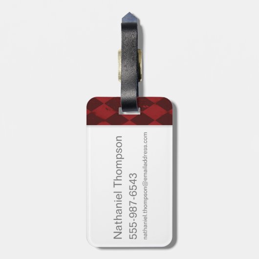 Étiquette À Bagage Harley Quinn Avec Dice Fuzzy (Dos Vertical)