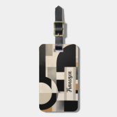 Étiquette À Bagage Harmonie dans les tons : Composition Abstraite de  (Devant Vertical)