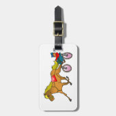 Étiquette À Bagage Harness Racing Cheval et conducteur (Devant Vertical)