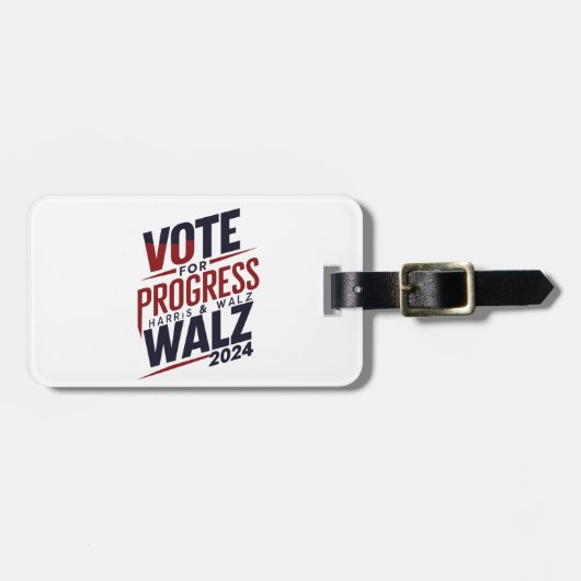 Étiquette À Bagage Harris et Walz 2024 (2) (Devant horizontal)