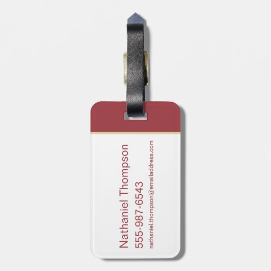 Étiquette À Bagage HARRY POTTER™ | Anime Ron Weasley House Crest (Dos Vertical)