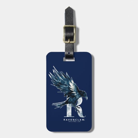 Étiquette À Bagage Harry Potter | Aquarelle RAVENCLAW™ Raven (Devant Vertical)