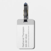 Étiquette À Bagage Harry Potter | Éclair de voiture et lunettes (Dos Vertical)