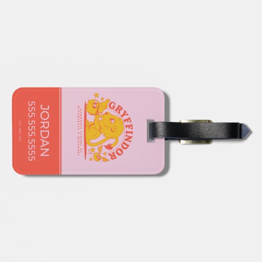Étiquette À Bagage HARRY POTTER™ | École de Hogwarts GRYFFINDOR™ (Dos horizontal)