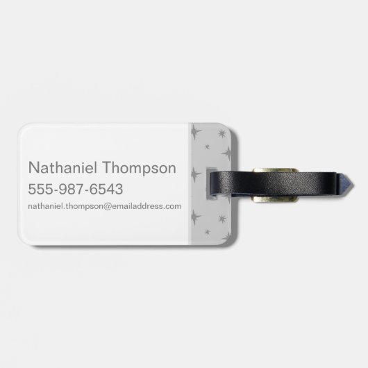 Étiquette À Bagage Harry Potter | "Free Dobby" Silhouette Typographie (Dos horizontal)