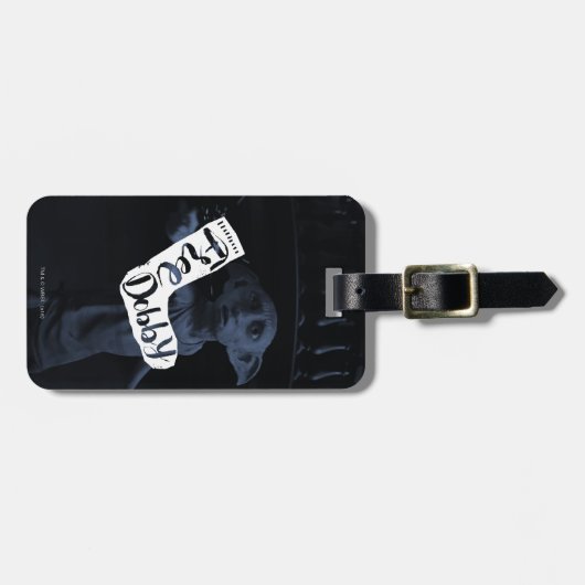 Étiquette À Bagage Harry Potter | "Free Dobby" Sock Typography (Devant horizontal)