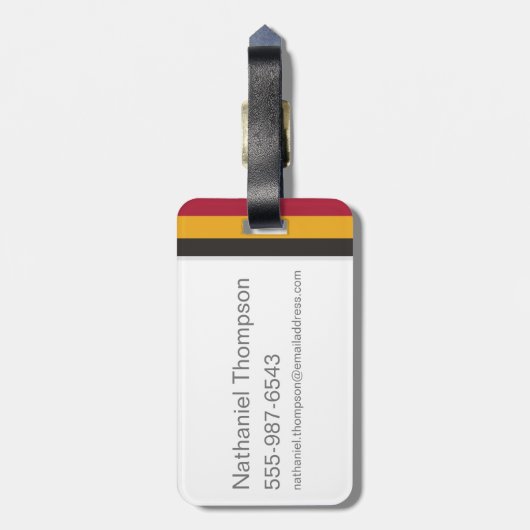 Étiquette À Bagage Harry Potter | Gryffindor House Pride Graphic (Dos Vertical)