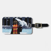 Étiquette À Bagage HARRY POTTER™ & Hedwig dans la neige (Devant horizontal)