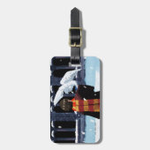 Étiquette À Bagage HARRY POTTER™ & Hedwig dans la neige (Devant Vertical)