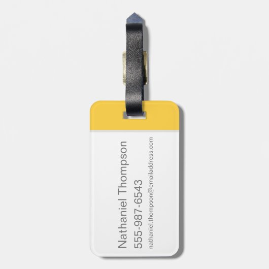 Étiquette À Bagage Harry Potter| Icône Badger de Hufflepuff (Dos Vertical)