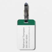 Étiquette À Bagage Harry Potter | Icône de serpent de Serpentard (Dos Vertical)