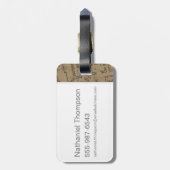 Étiquette À Bagage Harry Potter | MISCHIEF MANAGED™ Mappage Empreinte (Dos Vertical)