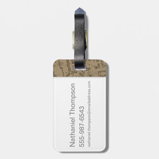 Étiquette À Bagage Harry Potter | MISCHIEF MANAGED™ Mappage Empreinte (Dos Vertical)