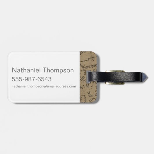 Étiquette À Bagage Harry Potter | MISCHIEF MANAGED™ Mappage Empreinte (Dos horizontal)