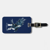 Étiquette À Bagage Harry Potter | RAVENCLAW™ Corbeau Aquarelle (Devant horizontal)