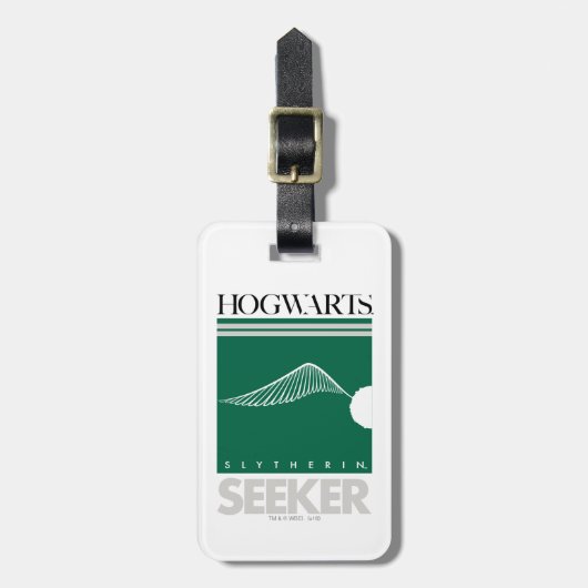 Étiquette À Bagage Harry Potter | SLYTHERIN™ House Quidditch Seeker (Devant Vertical)