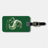 Étiquette À Bagage Harry Potter | SLYTHERIN™ Serpent Aquarelle (Devant horizontal)