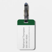 Étiquette À Bagage Harry Potter | SLYTHERIN™ Serpent Aquarelle (Dos Vertical)