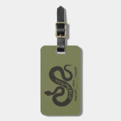 Étiquette À Bagage Harry Potter | SLYTHERIN™ Silhouette Typographie (Devant Vertical)