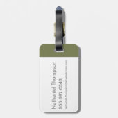 Étiquette À Bagage Harry Potter | SLYTHERIN™ Silhouette Typographie (Dos Vertical)